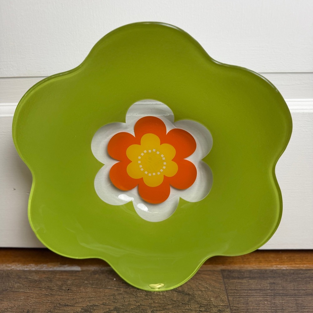 Villeroy Boch Wonderful World Fusing Bowl 12" Floral Green Orange Retro